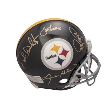 Pittsburgh Steelers Full-Size Helmet Signed By the Steel Curtain (Greene, Holmes, Greenwood, & White)